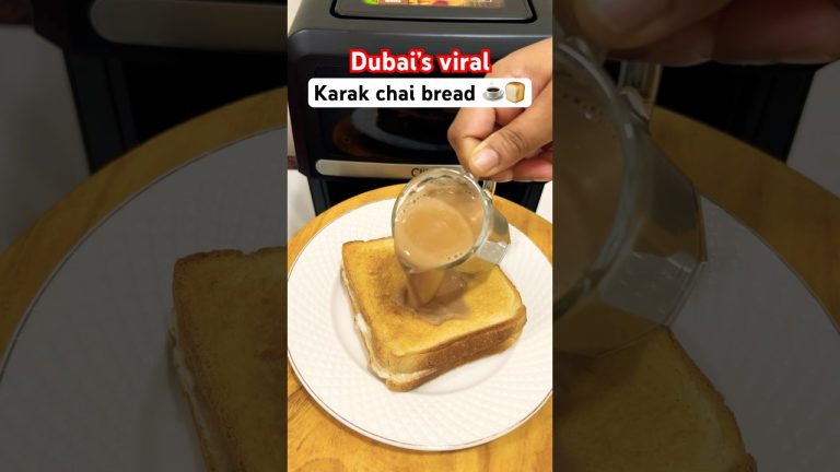 Airfryer Dubai’s viral karak chai cream bread toast | #dubaiviral #childhood #airfryer