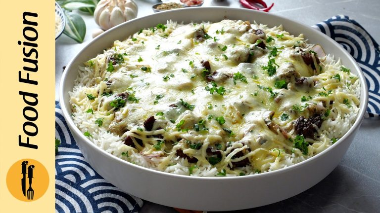 Creamy Steak Rice Platter Recipe by Food Fusion