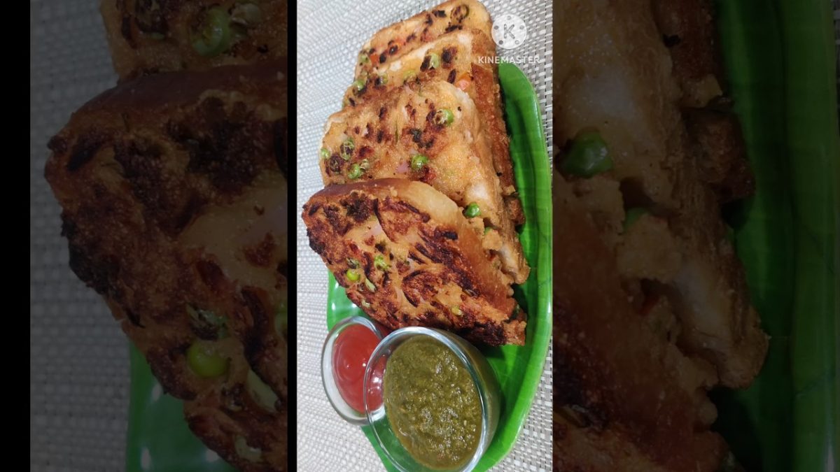 Instant tasty breakfast is made from bread and semolina.#recipe#food #shortvideo