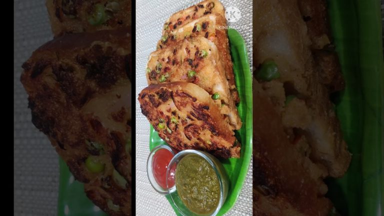 Instant tasty breakfast is made from bread and semolina.#recipe#food  #shortvideo