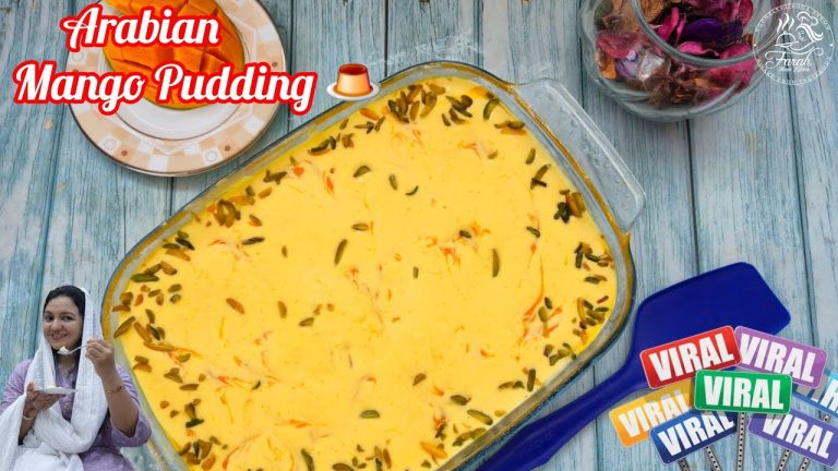 Easy Mango Arabian Bread Pudding with cream | Mango Dessert Recipe malayalam @farah #viralvideo