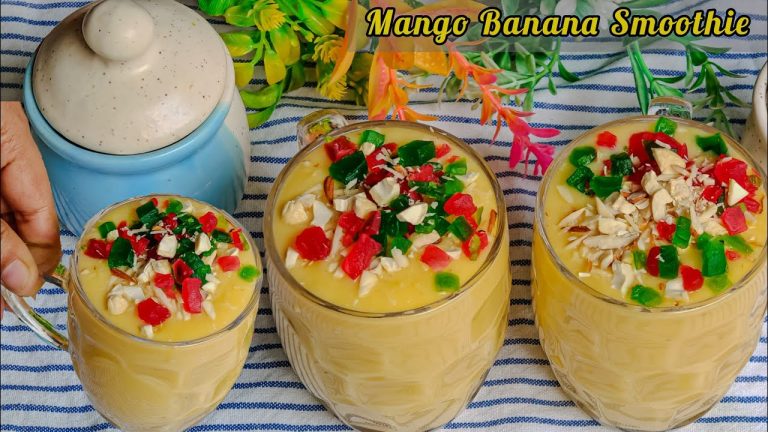 Mango Banana Smoothie Recipe in 1 Minutes | Summer Special Drinks Recipe | Mango Drinks