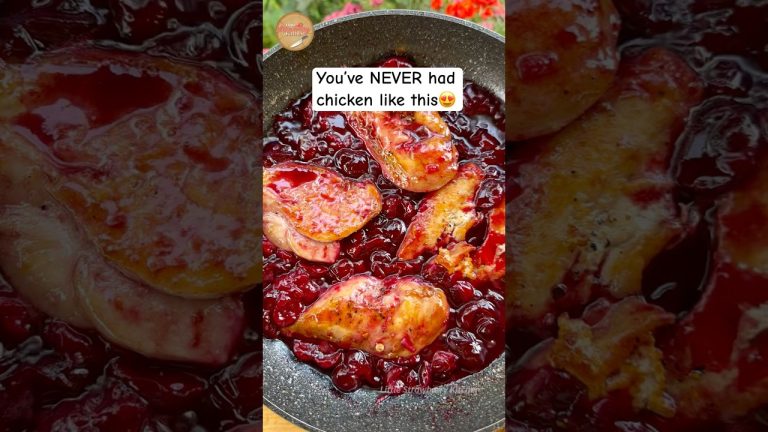Forget plain chicken – this cherry-glazed version is next-level! 🍒