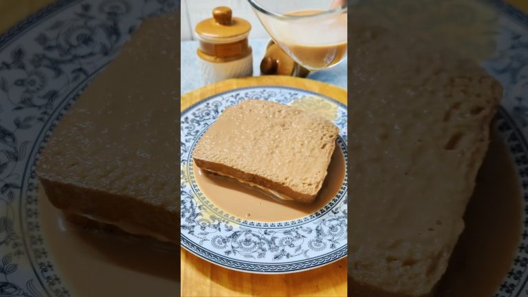 Viral Dubai Tea Bread Toast 🤤 | Bread Recipes #shorts #ytshorts #breadrecipes #bread #toast #snacks