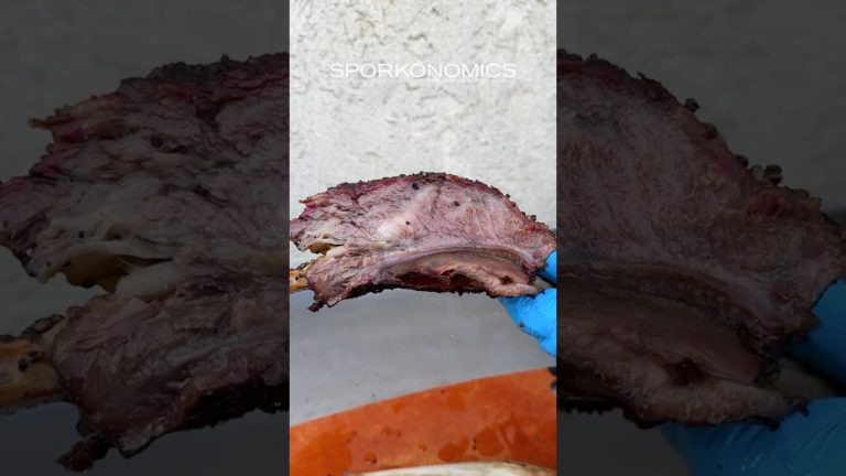 Giant Beef Ribs on the Traeger Pellet Smoker | #shorts #beef #beefribs
