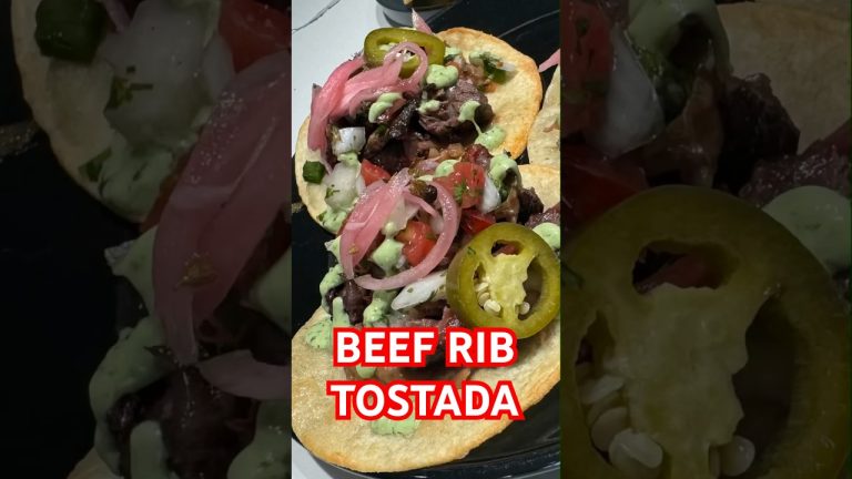 Beef Rib Tostada  #shorts