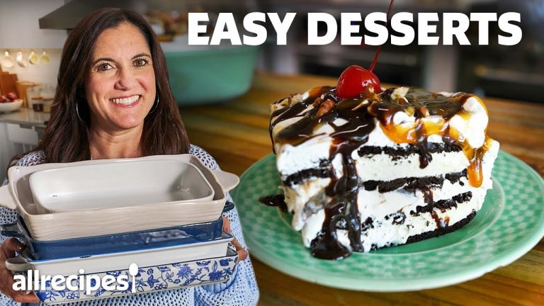 5 Easy Desserts Anyone Can Make (Peach Cobbler Dump Cake, Ice Cream Sandwich Cake & More!)