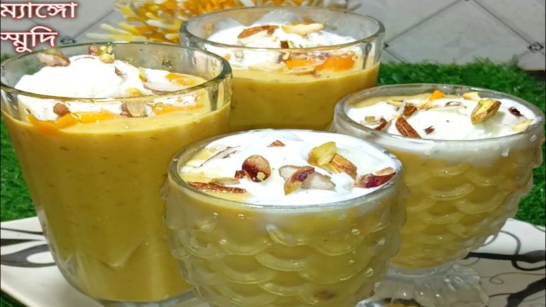 পাকা আম দিয়ে তৈরি সেরা স্বাদের একটি মজাদার রেসিপি | Mango Smoothie Recipe @TastyThinkersCooking