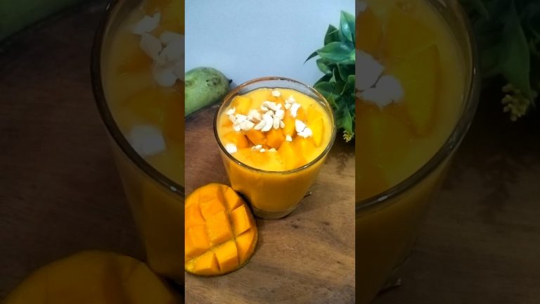 Mango smoothie recipe..🥭#mangotreat #food #mangosmoothierecipe #trending