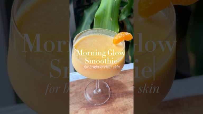 Morning GLOW Drink ✨for hydrated & glowing skin 🍊#skincare #wellness #glowingskin