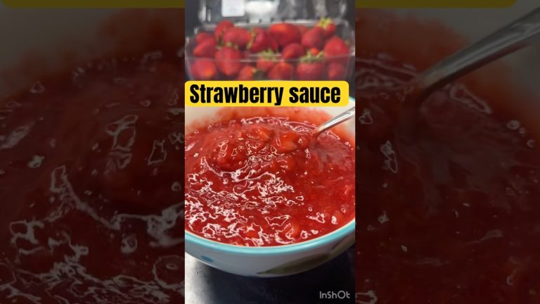 Strawberry Sauce Recipe For Baking,Desserts & Ice cream #fyp