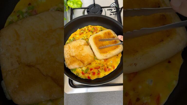 5 Minute Breakfast Egg Sandwich Hack | Relaxing ASMR Cooking #asmr  #short #cooking