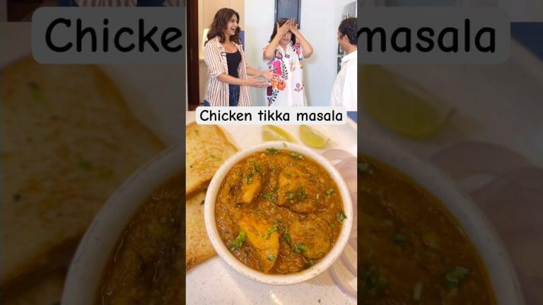 Chicken tikka masala recipe with Jenifer winget and Farah Khan l #tikkamasala #shorts #ytshorts