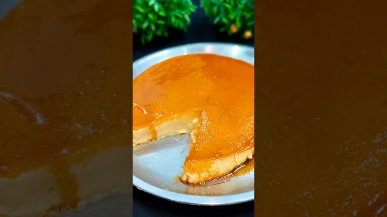 Caramel Custard bread Pudding | Custard powder sweetest | dessert recipes #shorts #sweet #custard