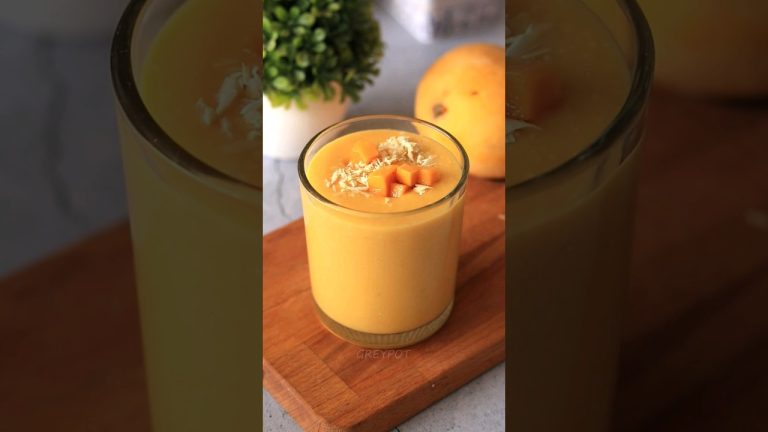 Oats Mango Smoothie Breakfast Recipe #mango #smoothie #Breakfast #fruitsmoothies #trendingonshorts