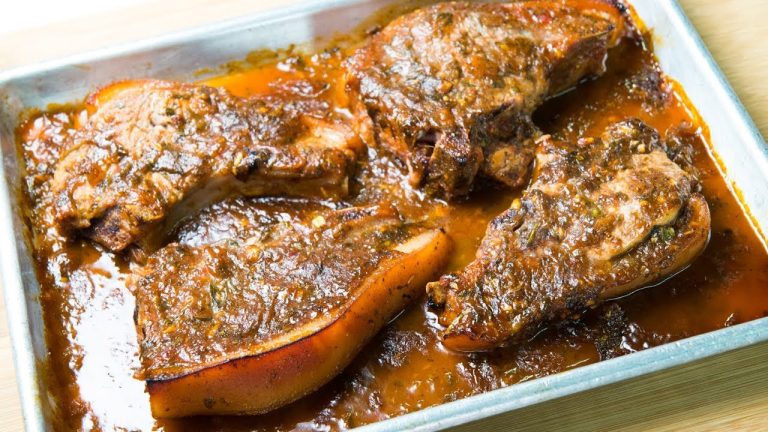 Oven-baked Guava BBQ Pork Chops Recipe