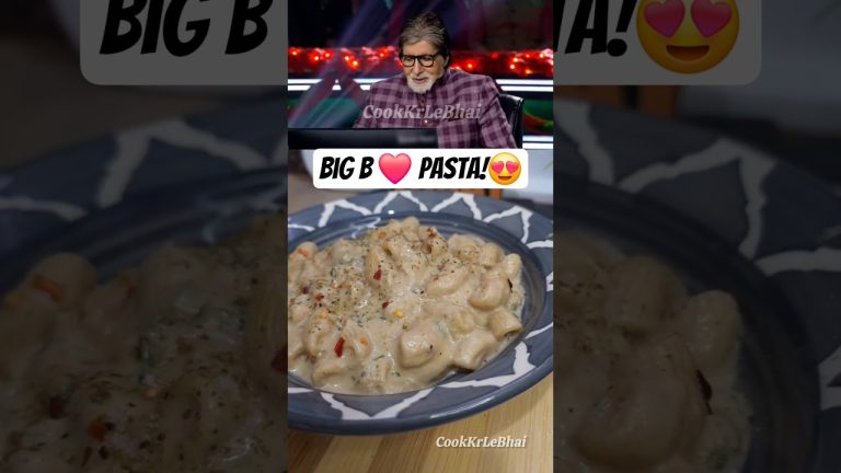 Amitabh bacchan Loves Pasta!? 🍝 Creamy Mushroom Pasta Recipe🔥#shorts