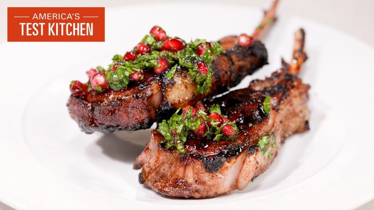 Pomegranate-Glazed Grilled Lamb Chops | America’s Test Kitchen