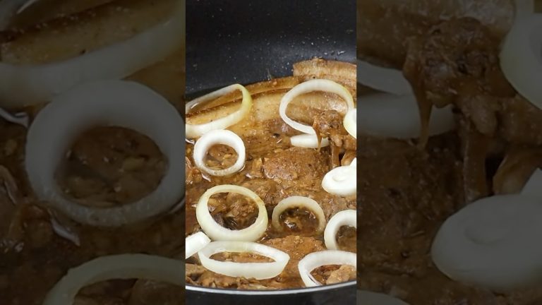 Pork Steak with tender pork chops and a tangy and savory sauce #shorts