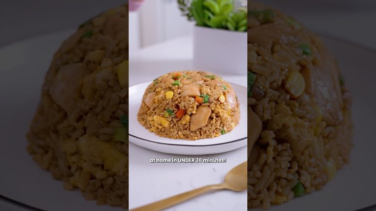 25 min Chicken Fried Rice 😍#easyrecipe