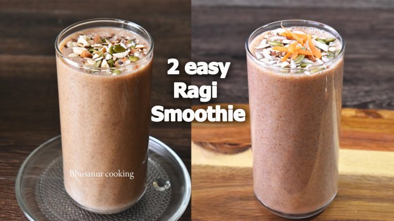 2 Easy & Healthy Ragi Smoothie Recipes for Breakfast | Finger Millet Power Drink