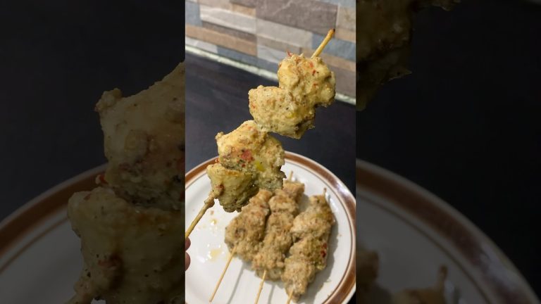 Chicken Malai Boti Recipe | BBQ Restaurant Style Chicken! 🍢🔥 #shorts #viralrecipe