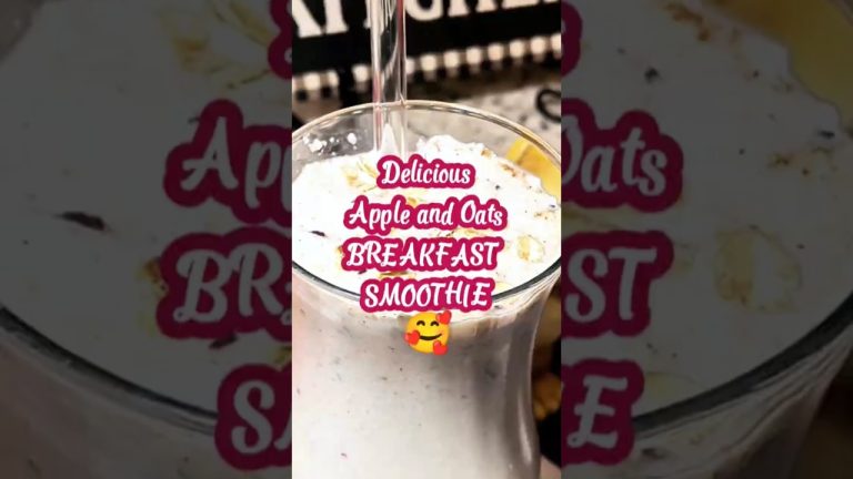 Healthy 5 Min Apple Oat Breakfast Smoothie Recipe for Busy Mornings! #shorts  #weightlosssmoothie