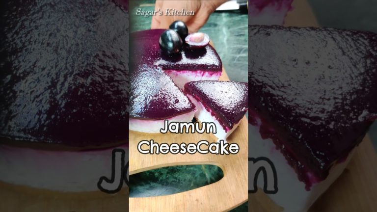 Jamun CheeseCake Recipe…Eggless…No Bake Cake #Shorts #Cake