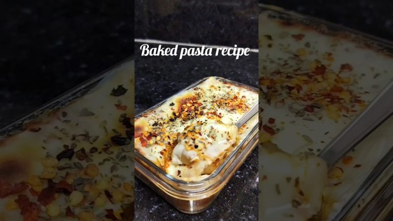 Baked pasta recipe 😋 #pasta #bakedpasta #cheesepasta