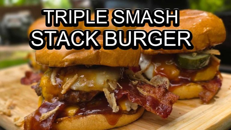 Triple Smash Stack Burger