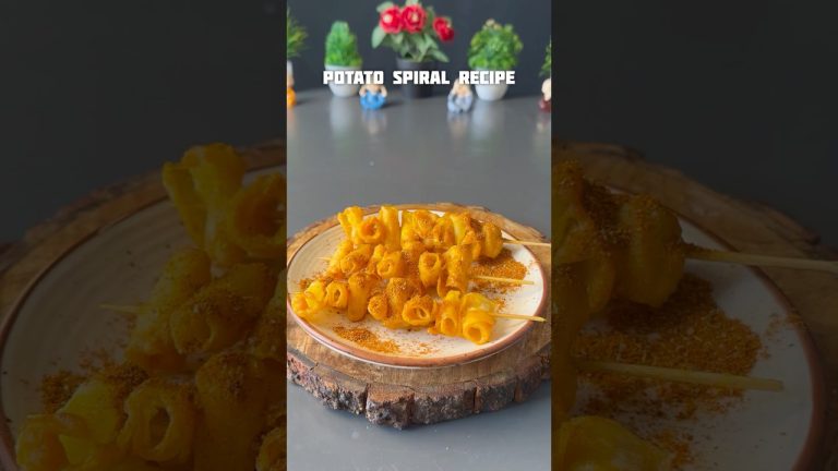 Viral crispy Potato Spiral Recipe #shorts #potato #recipe #chips