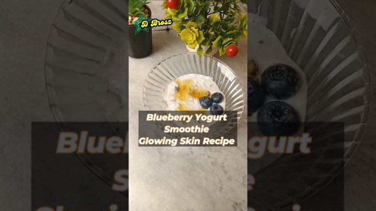 Blueberry Yogurt Smoothie Recipe | Smoothie for Glowing Skin & Summer Refreshment #recipe #shorts