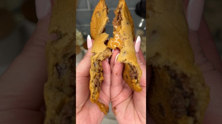 viral nutella biscoff stuffed cookies recipe 🍪🍫 #easydessert #shorts #easyrecipe #cookies #nutella