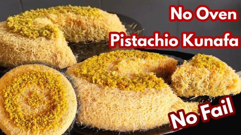 Pistachio Kunafa Without Oven – Eid Special Sweet Recipe / Easy Kunafa Recipe /No Oven Sweet Recipes