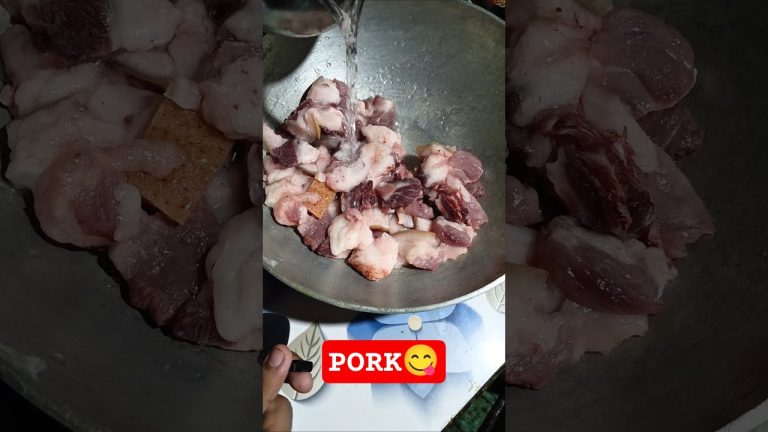 PORK COOKING ASMR ll TASTY PORK FRY ll PORK ll #pork #asmr #shorts