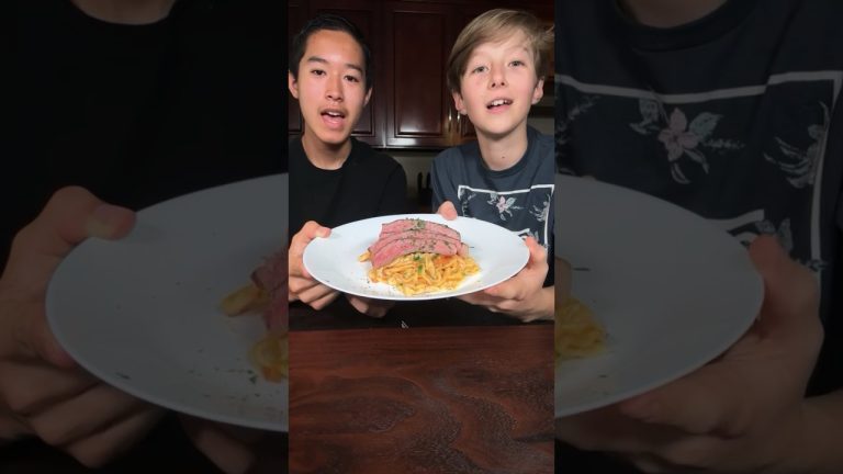 Wagyu Steak Pasta! With @nikoapue #shorts #fyp #viral #cooking #food #chef #recipe #beef #trending