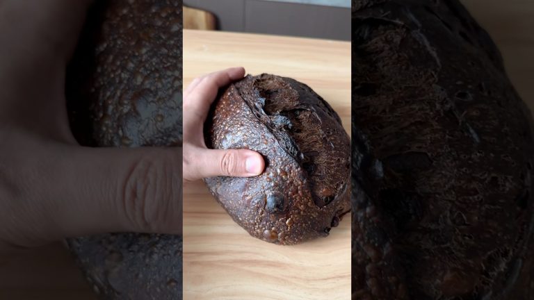 Chocolate Sourdough bread scoring #shorts