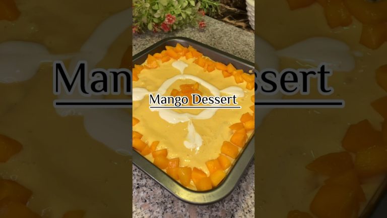 5 Minutes Mango Dessert Recipe without cooking | No condensed milk, No whipping Cream|Mango