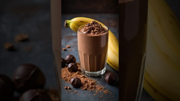 Chocolate Banana Smoothie for Weight Loss and Muscle Recovery 🍫🍌