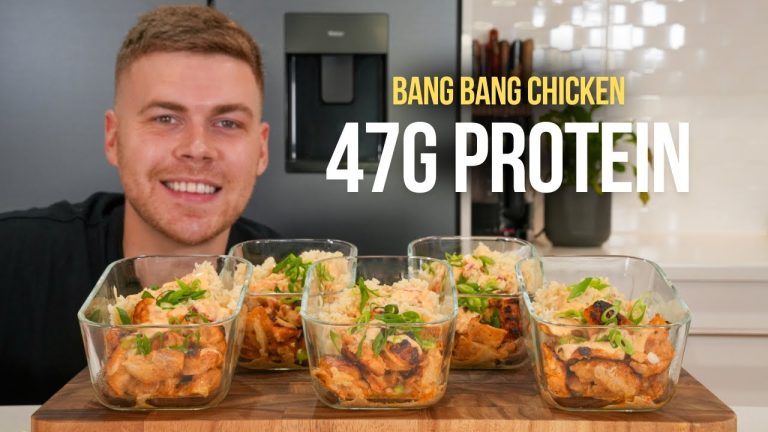HIGH PROTEIN Bang Bang Chicken and Rice | Meal Prep