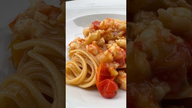 Spaghetti all’ARAGOSTA,la più cremosa🤤 #pasta #spaghetti #aragosta #seafood