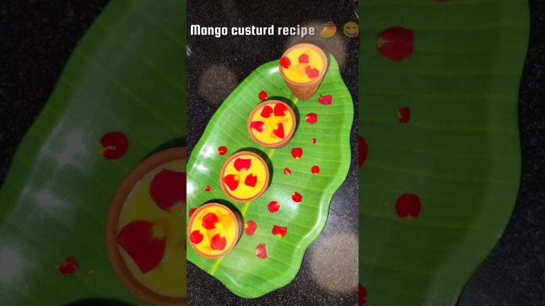 DELICIOUS Mango Custard Recipe You've Been Waiting For!😋🥭#trending #dessert #viral#mango #recipe