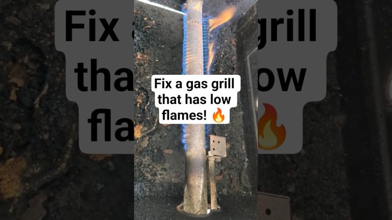 Fix Gas Grill Low Flame!