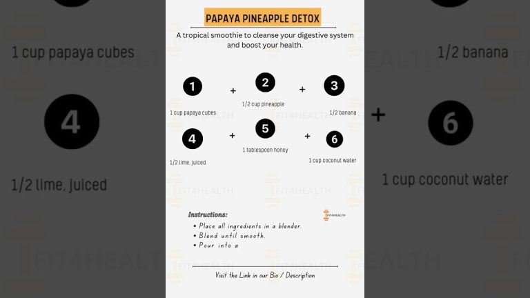 How to Make Papaya Pineapple Detox Smoothie Recipe #shorts
