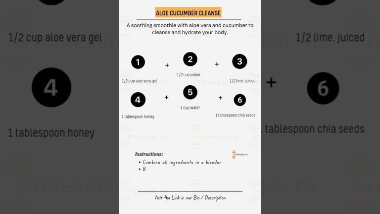 How to Make Aloe Cucumber Cleanse SMOOTHIE Recipe | Natural Cleanse Smoothie #shorts