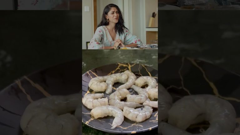 Mrunal Thakur’s favourite prawn curry🦐 recipe 😋 #celebritystyle #prawncurry #shorts #mrunalthakur