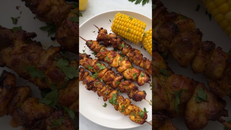 Lemon & Herb Chicken Skewers. Recipe. #chicken #shortsfood #recipes #cooking #food