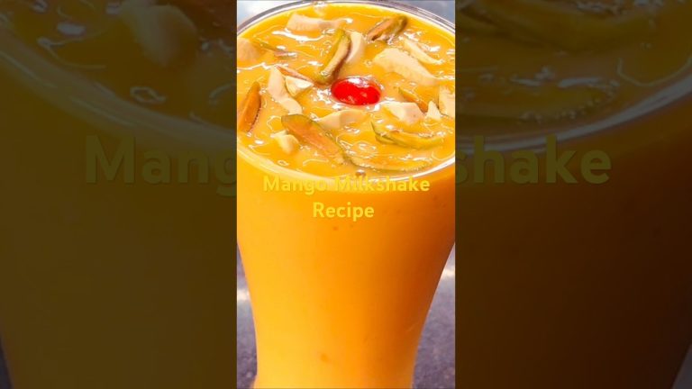Mango Milkshake Recipe In Hindi| मैंगो मिल्क शेक – मैंगो स्मूथी |How to make mango Milkshake At Home