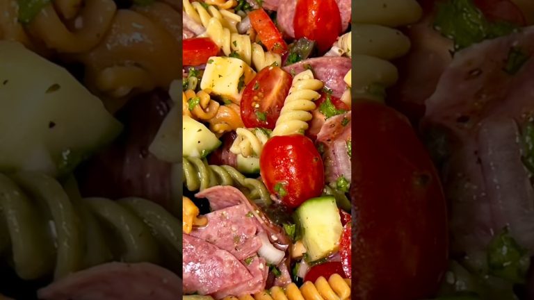 How to make a HIGH PROTEIN Pasta salad with Italian Dressing #highprotein #pastasaladrecipe #easy