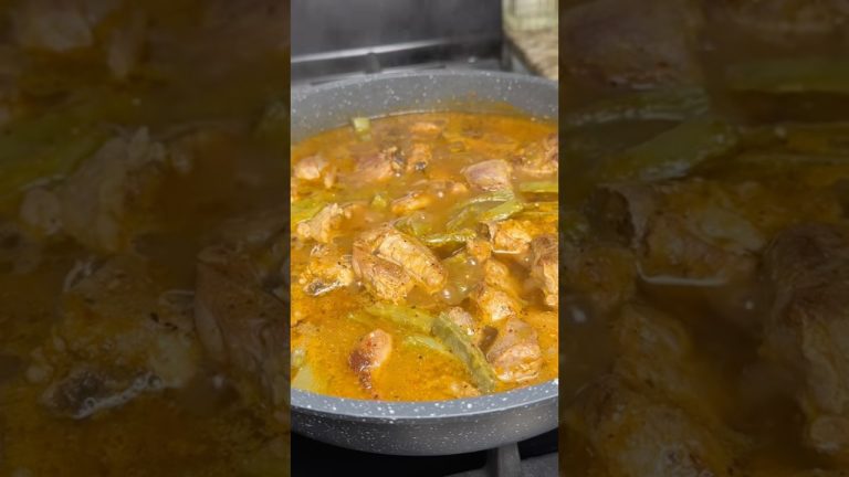 Costillas de Puerco en Salsa – Costilla de puerco en salsa con nopales – #mexicanfood#receta#food